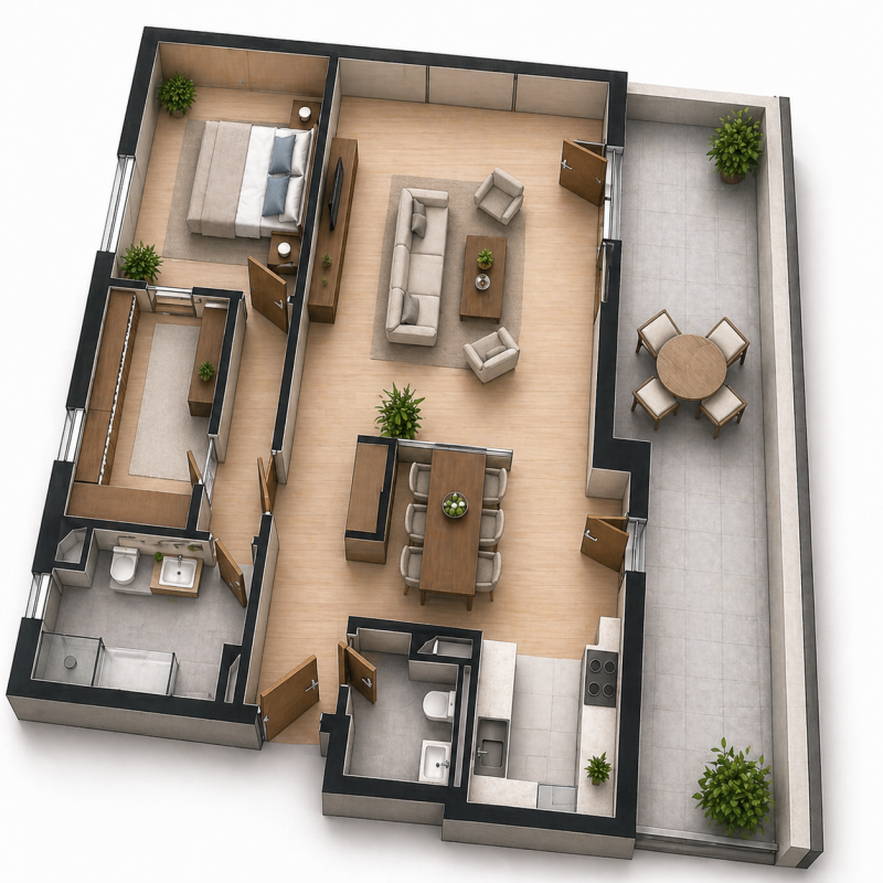 Grundriss (2) Etagenwohnung Wiesbaden