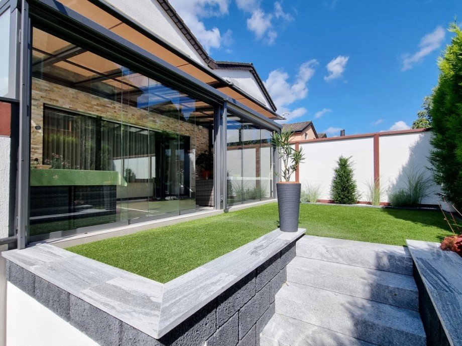 Garten Doppelhaush�lfte Heidesheim
