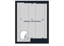 Grundriss Hobbyraum (Dachraum) SCHMUCKST�CK MIT GESCHICHTE IM SCH�NEN RHEINGAUVIERTEL - ALTBAUCHARME TRIFFT MAISONETTE