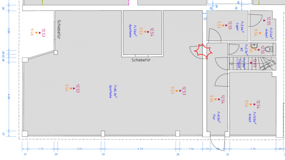 Grundriss Ladenlokal Hofheim