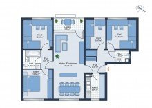 Grundriss PLATZ F�R JEDE LEBENSPHASE - 5 ZIMMER, EINBAUK�CHE, SONNENBALKON, 2 PKW-STELLPL�TZE...