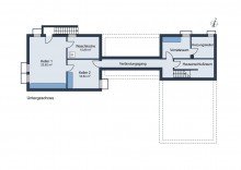 Grundriss Untergeschoss ENTSPANNTES WOHNEN AUF EINER EBENE! BUNGALOW MIT HERRLICHEM GARTEN IN TOPLAGE VON BRETZENHEIM