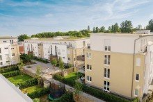 Ausblick Terrasse IM BELIEBTEN K�NSTLERVIERTEL! MODERNES PENTHOUSE MIT SONNIGER DACHTERRASSE UND TIEFGARAGENSTELLPLATZ