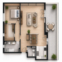 Grundriss LICHT, LUFT UND WEITBLICK - OFFENES WOHNEN IM PENTHOUSE MIT SONNIGER DACHTERRASSE