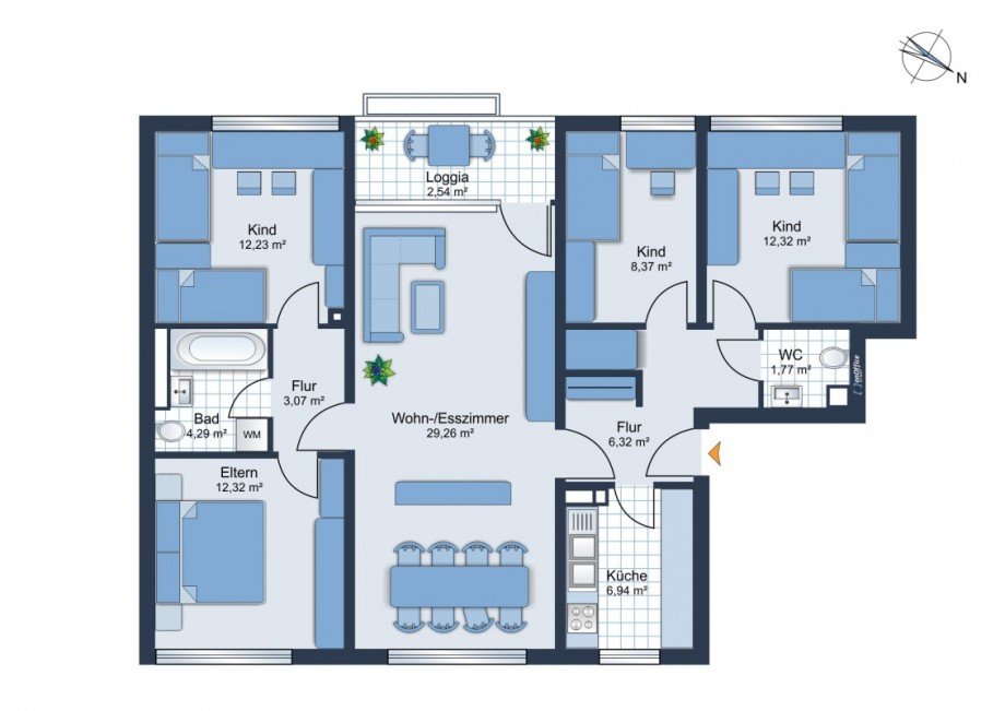 Grundriss Etagenwohnung Wiesbaden
